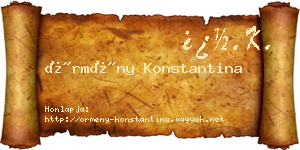 Örmény Konstantina névjegykártya